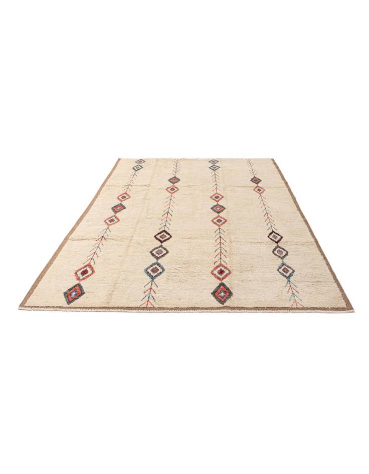 Detail image of  6' 6 x 10' 1  Hand Knotted Moroccan Wool Rug