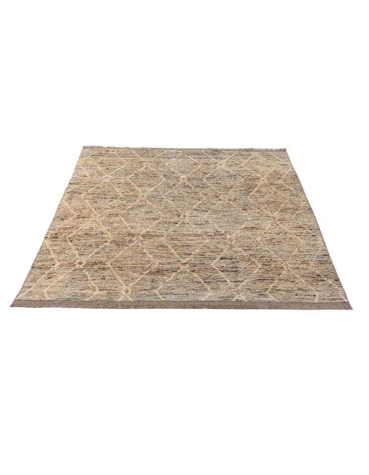 Detail image of  7' x 9' 6  Hand Knotted Moroccan Wool Rug