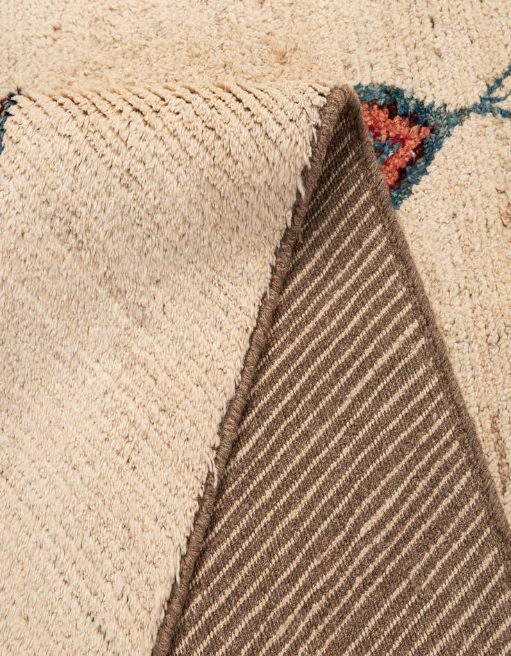 Detail image of  6' 9 x 9' 6  Hand Knotted Moroccan Wool Rug