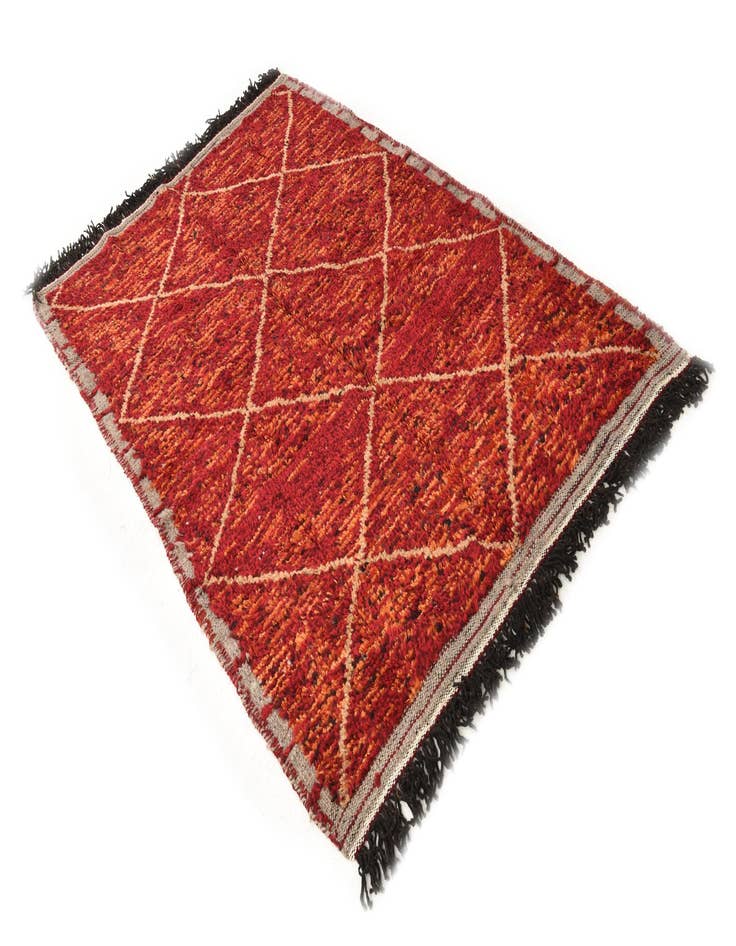 Detail image of  4' 3 x 6' 8  Hand Knotted Moroccan Wool Rug