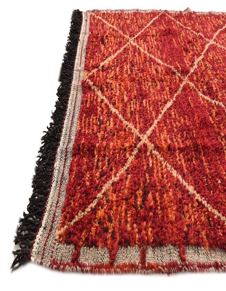 Detail image of  4' 3 x 6' 8  Hand Knotted Moroccan Wool Rug