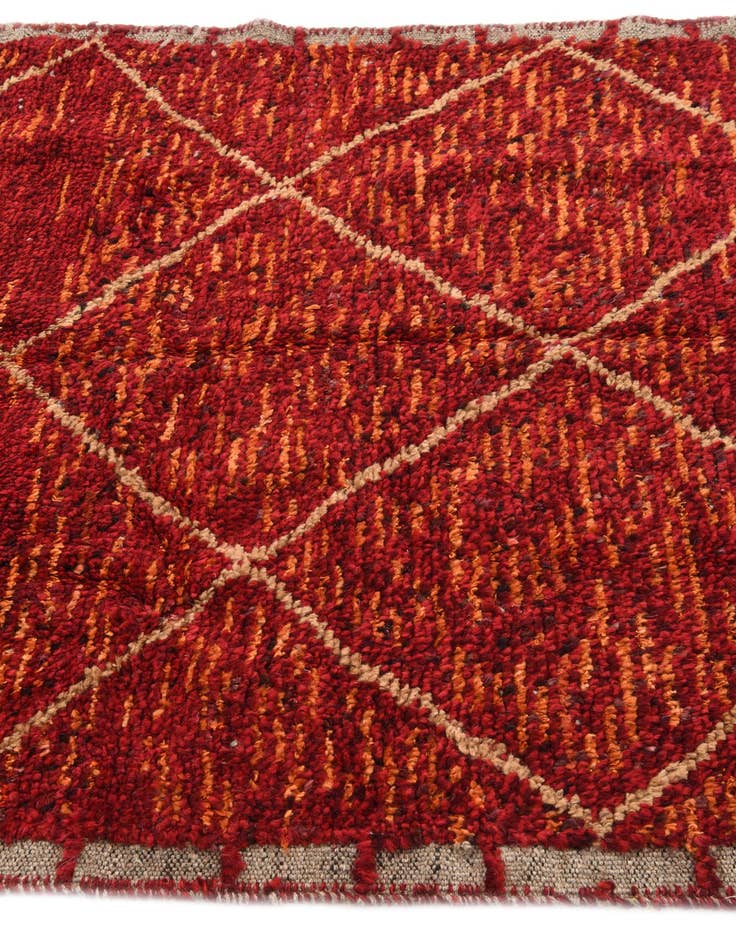 Detail image of  4' 3 x 6' 8  Hand Knotted Moroccan Wool Rug