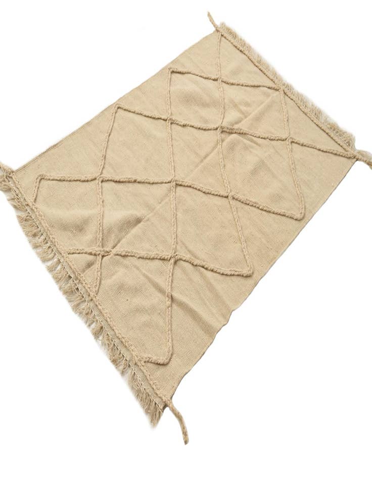 Detail image of  3' 6 x 5' 2  Hand Knotted Moroccan Wool Rug