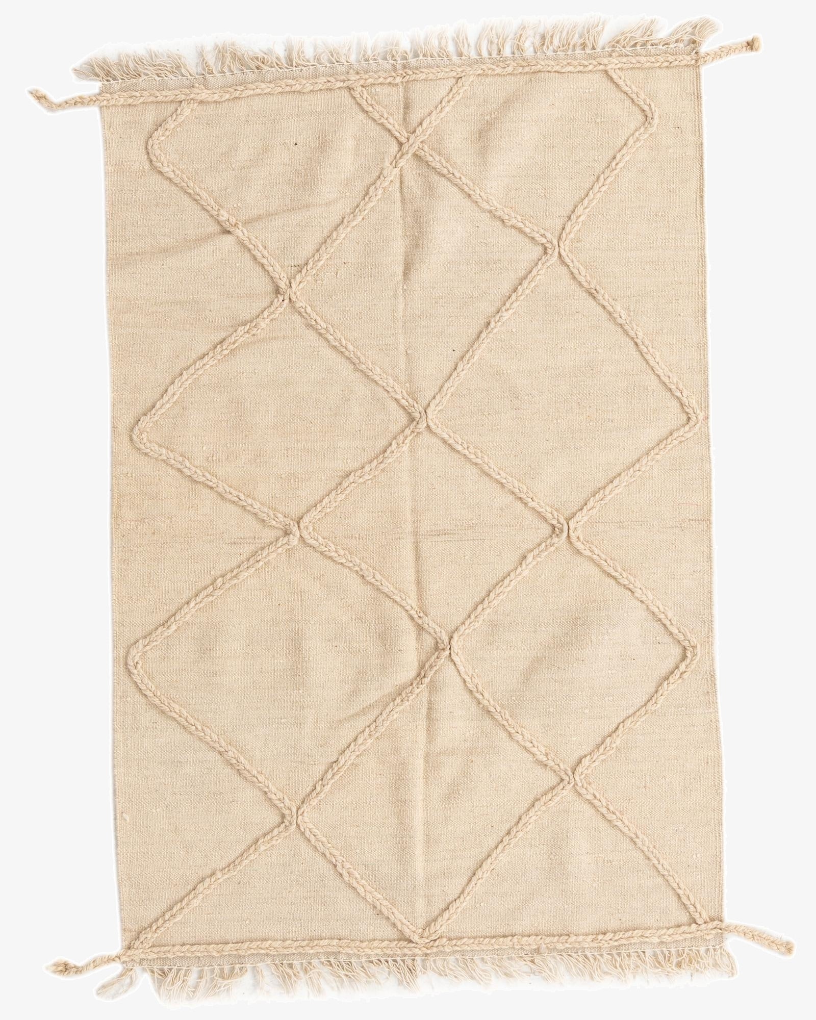  3' 6 x 5' 2  Hand Knotted Moroccan Wool Rug