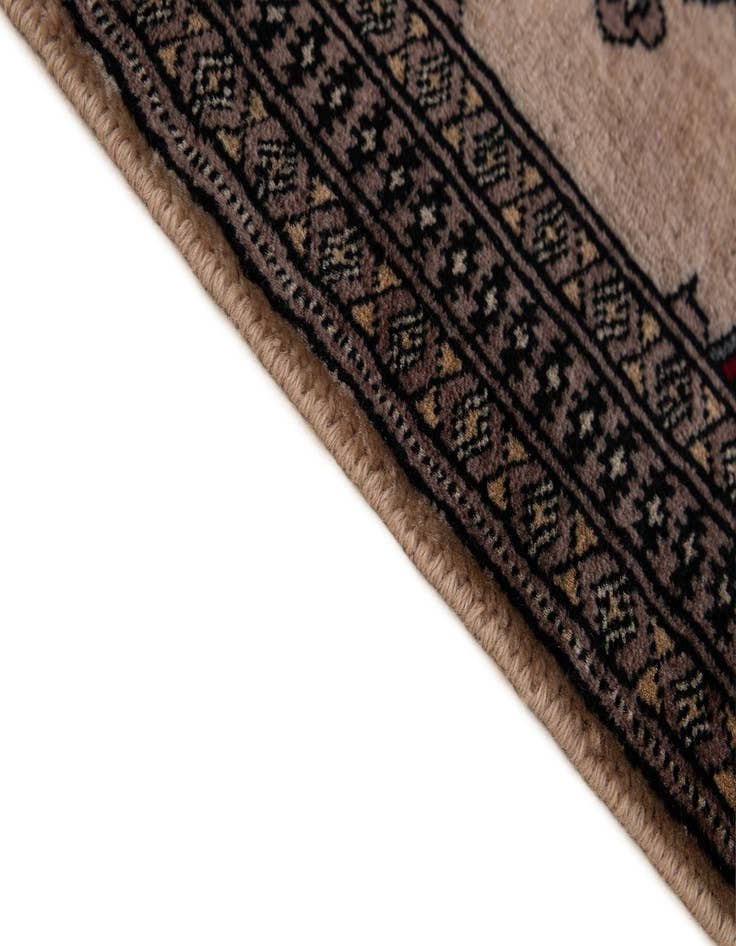 Detail image of  2' x 3' 11  Hand Knotted Bokhara Wool Runner Rug