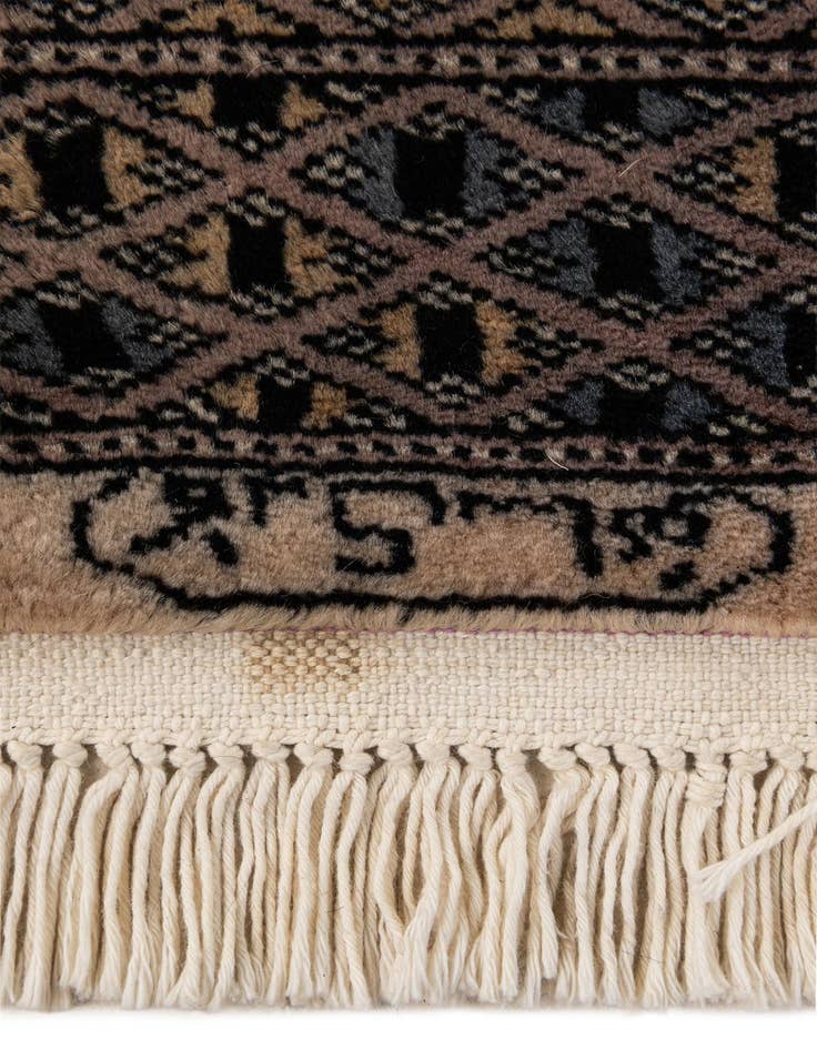Detail image of  2' x 3' 11  Hand Knotted Bokhara Wool Runner Rug