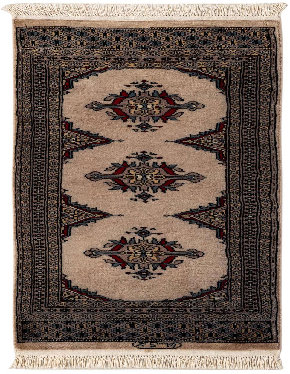 Primary image  2' x 3' 11  Hand Knotted Bokhara Wool Runner Rug