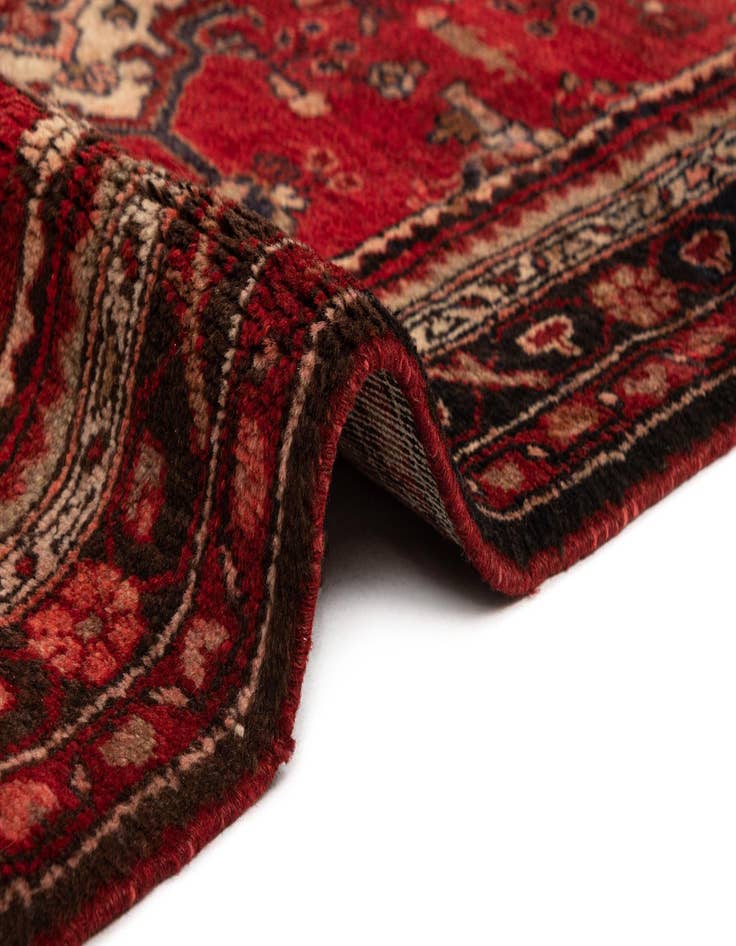 Detail image of  3' 7 x 9' 10  Hand Knotted Hamedan Oriental Wool Runner Rug