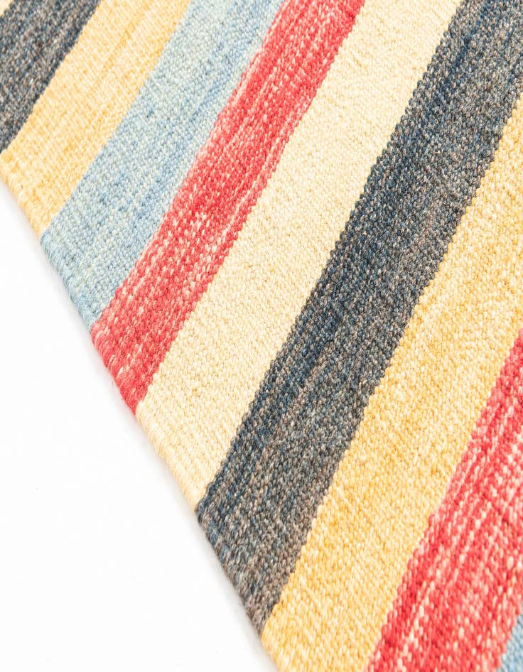 Detail image of  3' 3 x 6' 7  Hand Woven Kilim Maymana Wool Runner Rug