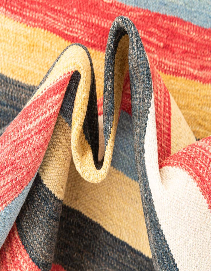 Detail image of  3' 3 x 6' 7  Hand Woven Kilim Maymana Wool Runner Rug