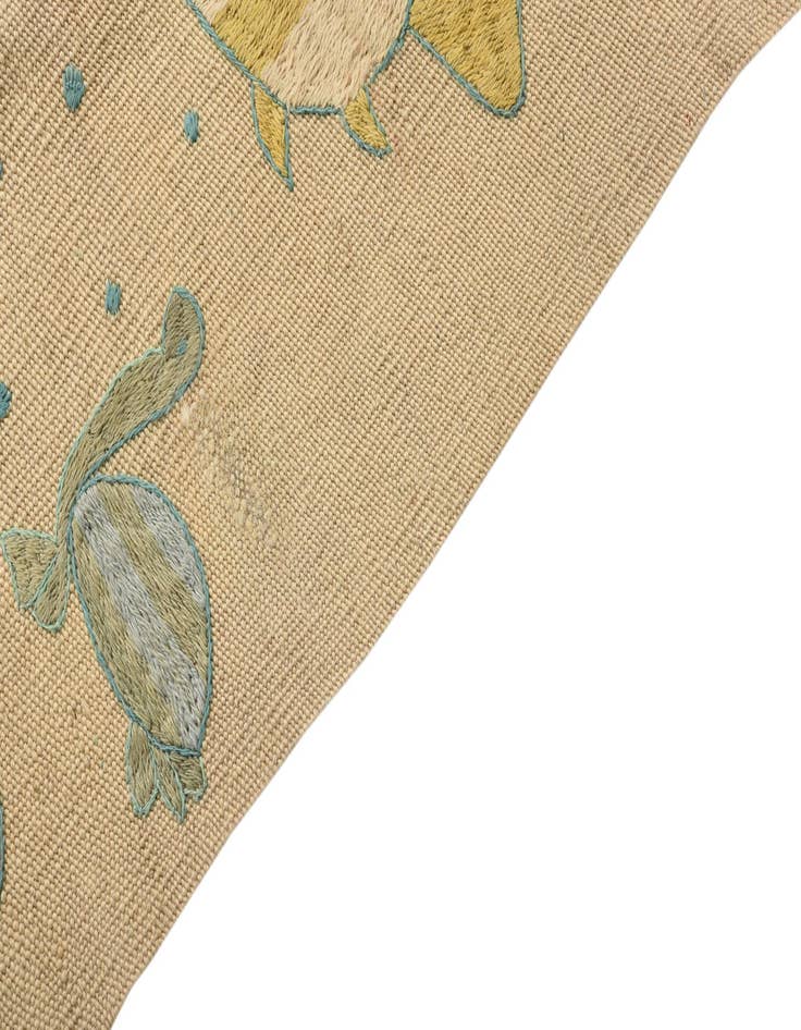 Detail image of  2' 2 x 9' 1  Hand Woven Kilim Suzani Wool Runner Rug