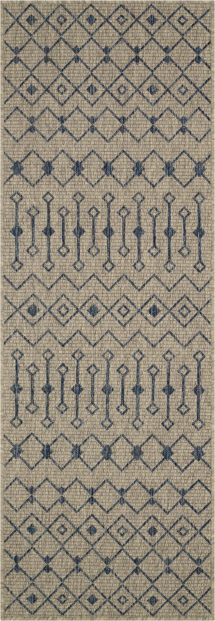  2' x 6'  Washable Lattice Indoor / Outdoor Runner Rug