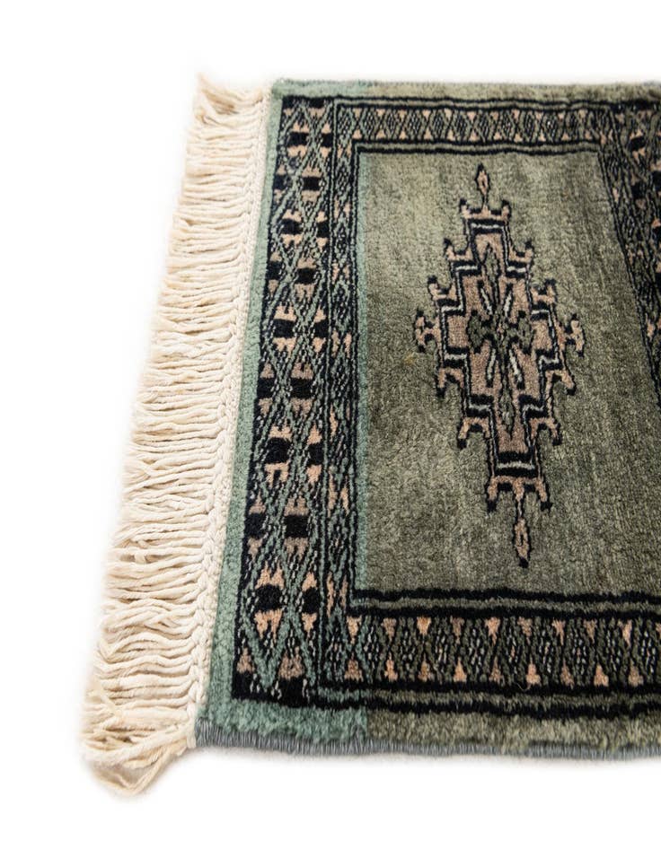 Detail image of  1' x 1'  Hand Knotted Bokhara Wool Square Rug