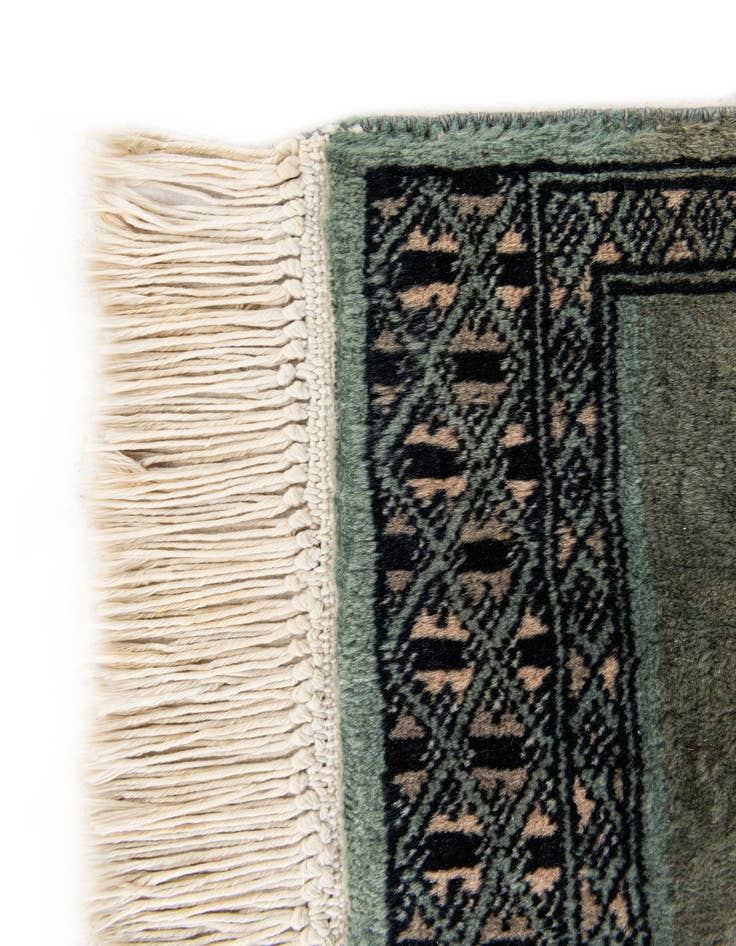 Detail image of  1' x 1'  Hand Knotted Bokhara Wool Square Rug