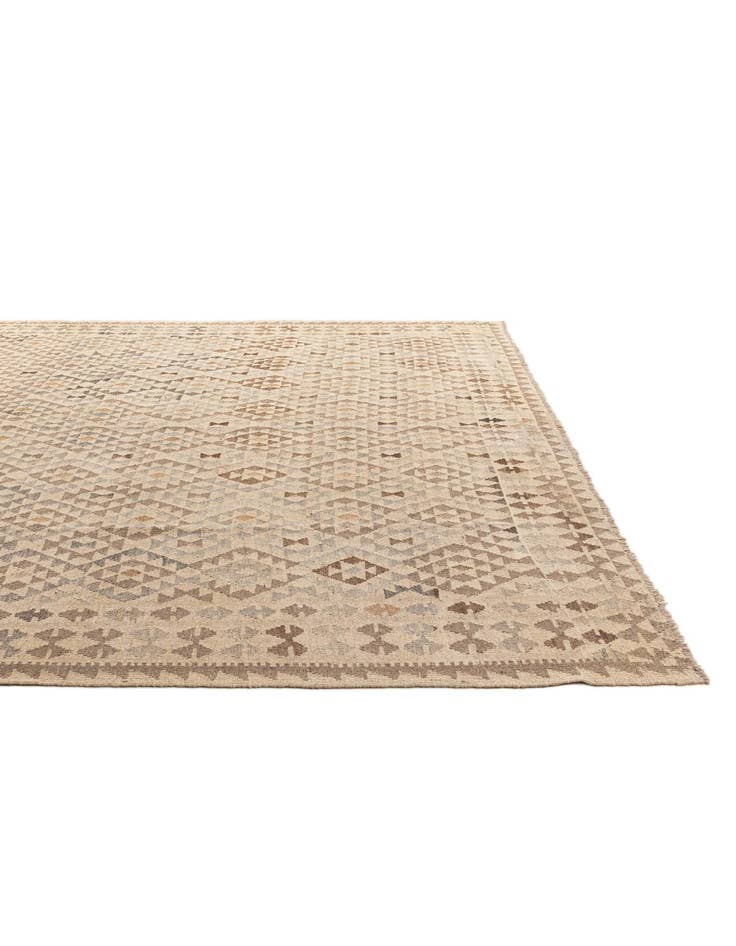 Detail image of  9' 10 x 10' 3  Hand Woven Kilim Maymana Wool Square Rug