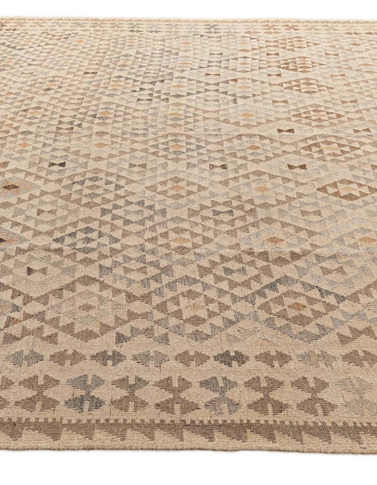 Detail image of  9' 10 x 10' 3  Hand Woven Kilim Maymana Wool Square Rug