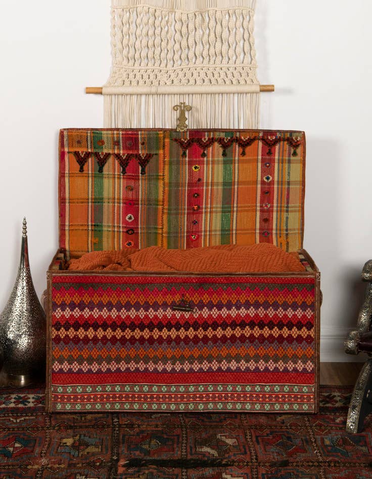 Detail image of  1' 7 x 3'  Hand Knotted Furniture Trunk