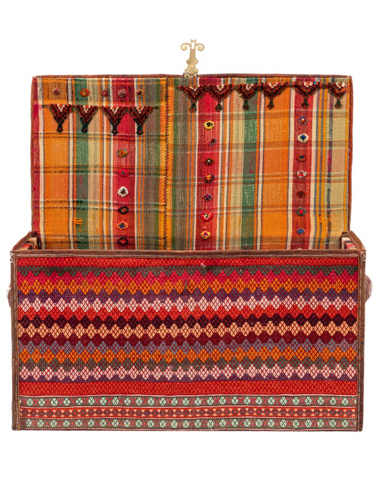 Detail image of  1' 7 x 3'  Hand Knotted Furniture Trunk