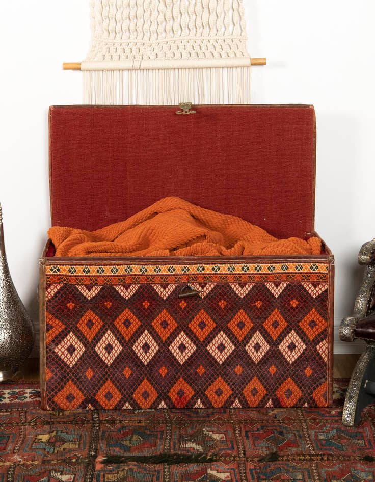 Detail image of  1' 7 x 3'  Hand Knotted Furniture Trunk