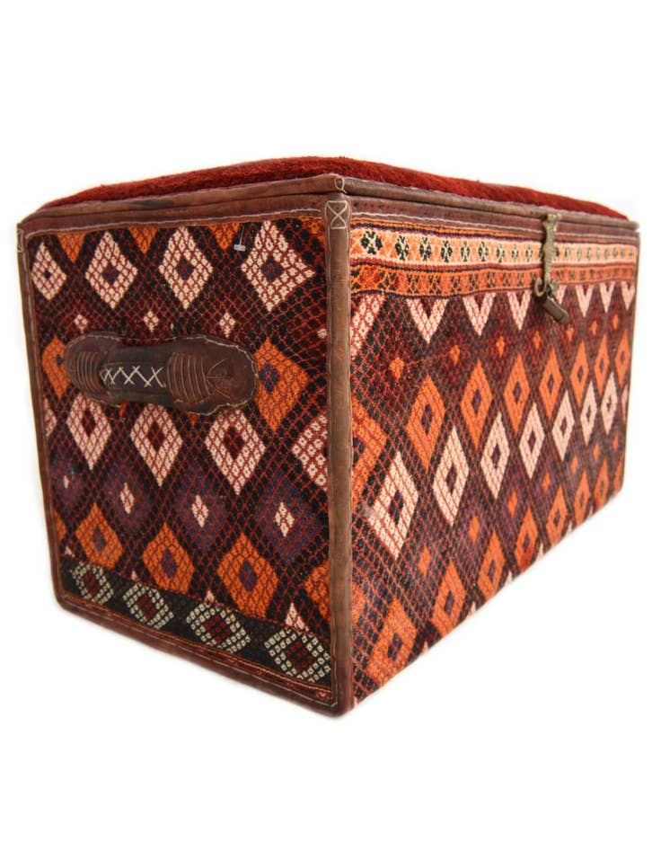 Detail image of  1' 7 x 3'  Hand Knotted Furniture Trunk