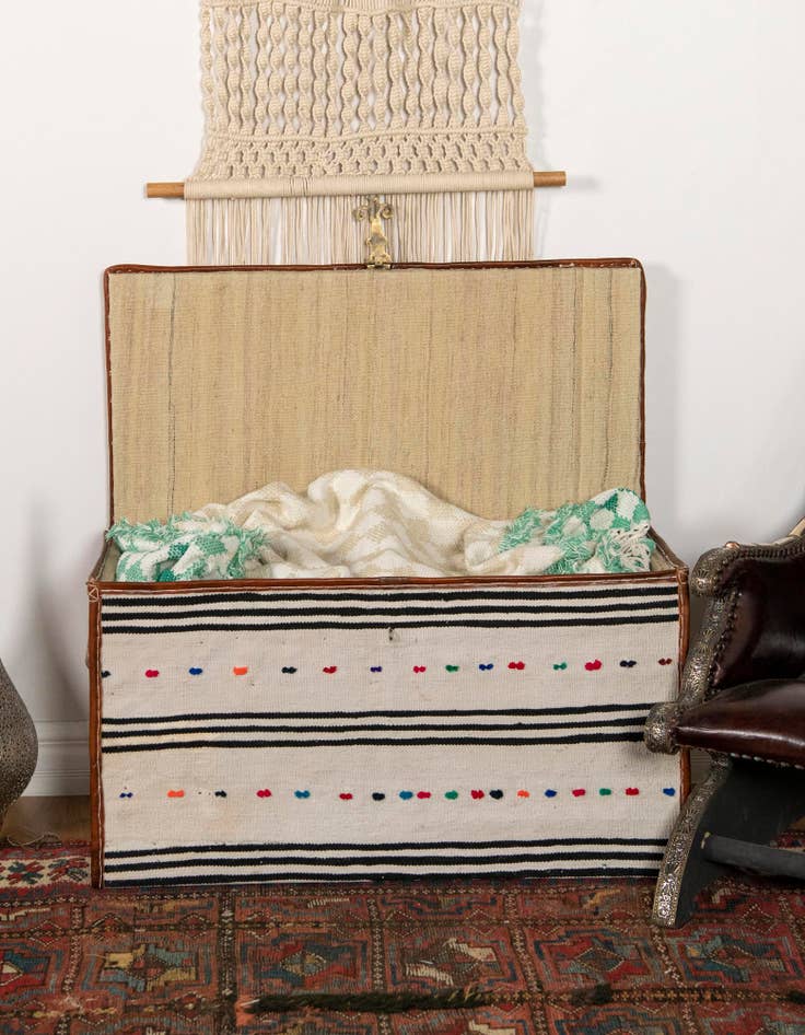 Detail image of  1' 7 x 3' 1  Hand Knotted Furniture Trunk