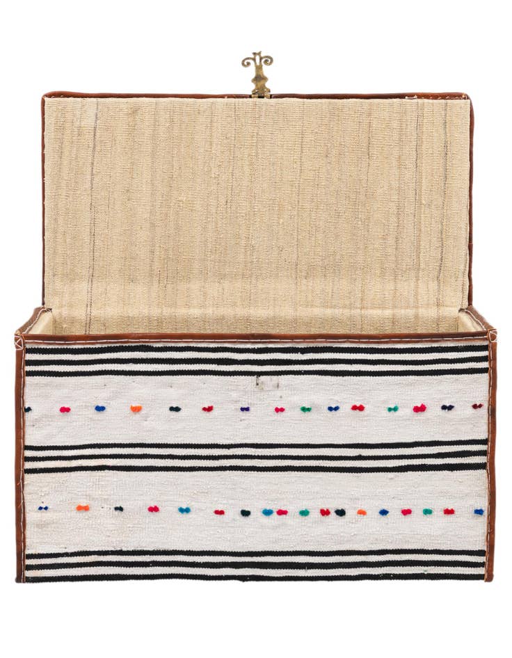 Detail image of  1' 7 x 3' 1  Hand Knotted Furniture Trunk