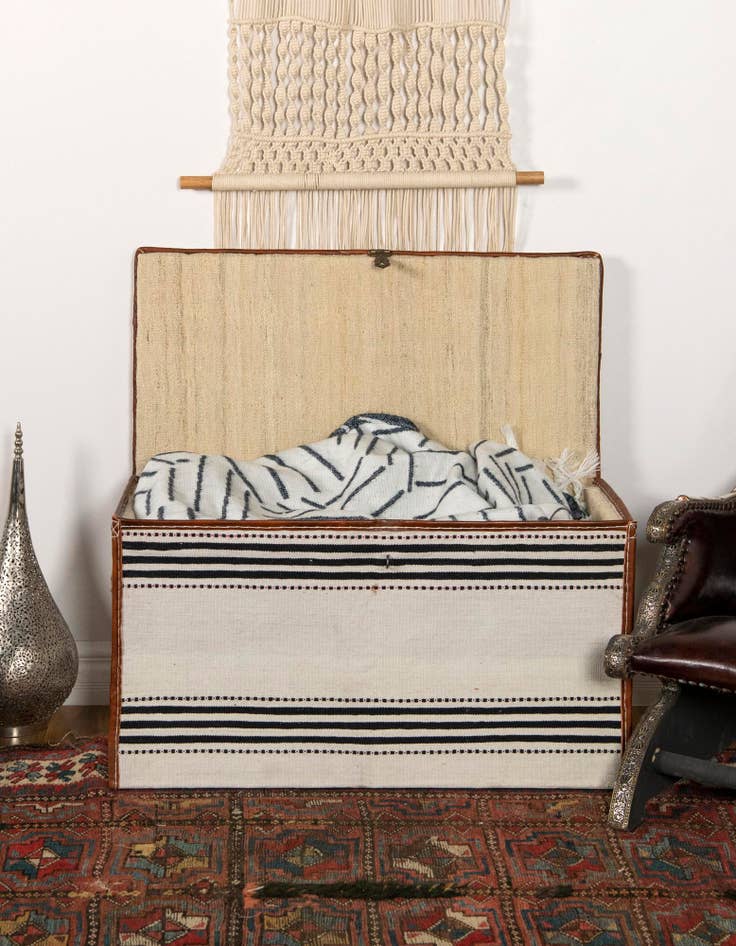 Detail image of  1' 6 x 3' 1  Hand Knotted Furniture Trunk