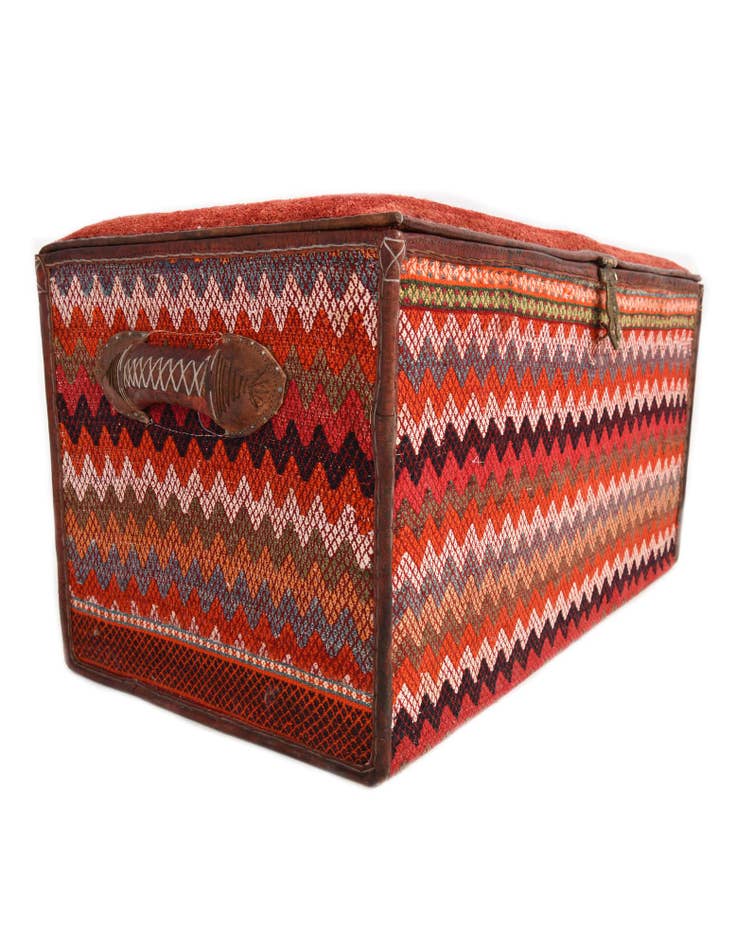 Detail image of  1' 7 x 3'  Hand Knotted Furniture Trunk