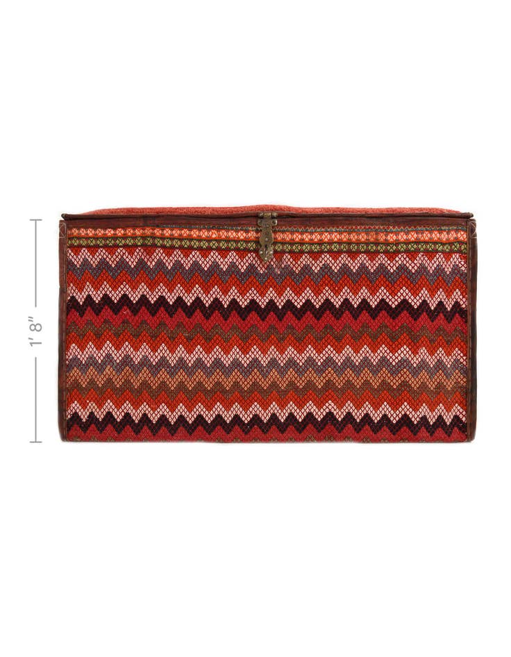 Detail image of  1' 7 x 3'  Hand Knotted Furniture Trunk