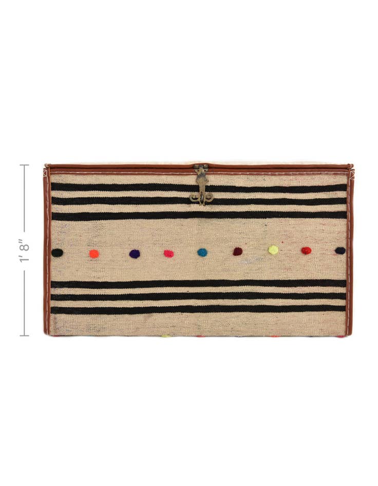 Detail image of  1' 7 x 3' 1  Hand Knotted Furniture Trunk