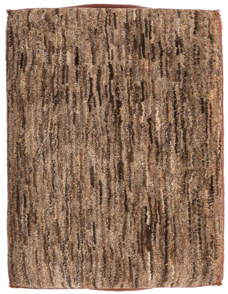 A 2x3 rectangular brown and tan traditional rug with a subtle striped pattern, suitable for an entryway or kitchen.