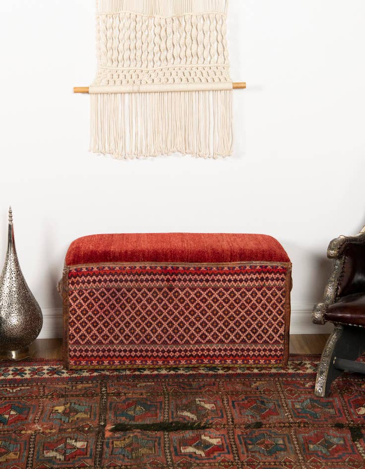 Detail image of  1' 5 x 2' 10  Hand Knotted Furniture Trunk