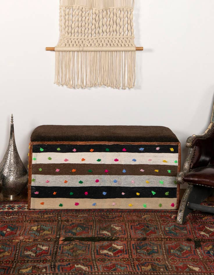 Detail image of  1' 7 x 3' 5  Hand Knotted Furniture Trunk