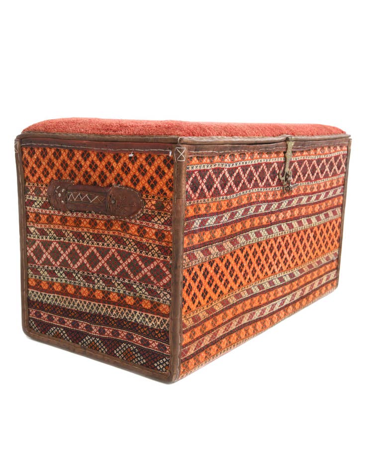 Detail image of  1' 7 x 3'  Hand Knotted Furniture Trunk