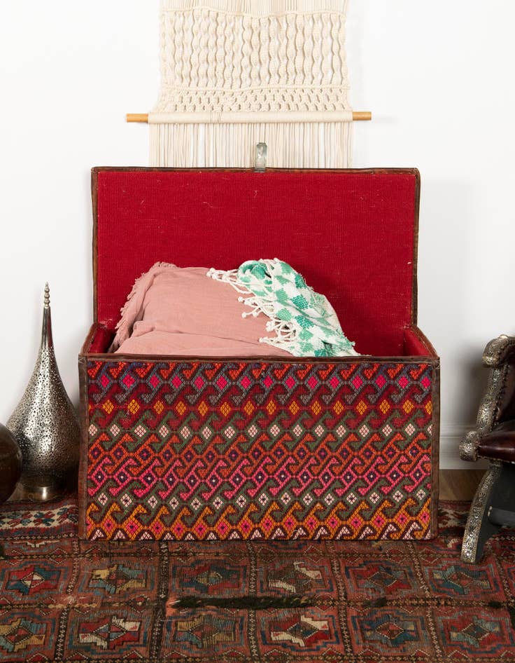 Detail image of  1' 7 x 3' 1  Hand Knotted Furniture Trunk