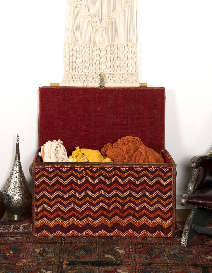 Detail image of  1' 8 x 3'  Hand Knotted Furniture Trunk