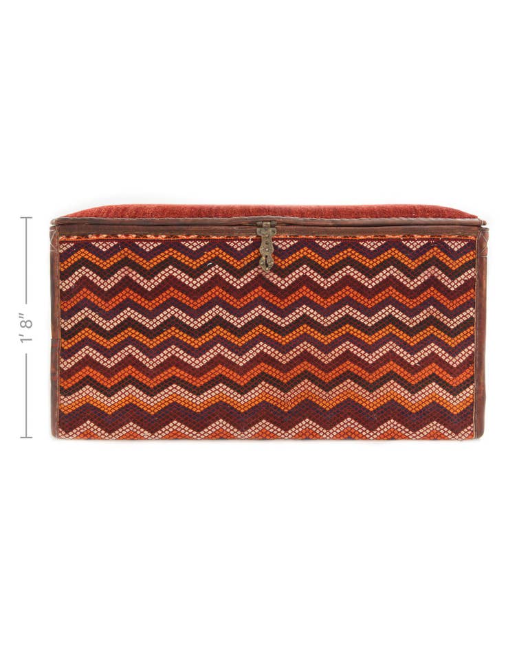 Detail image of  1' 8 x 3'  Hand Knotted Furniture Trunk