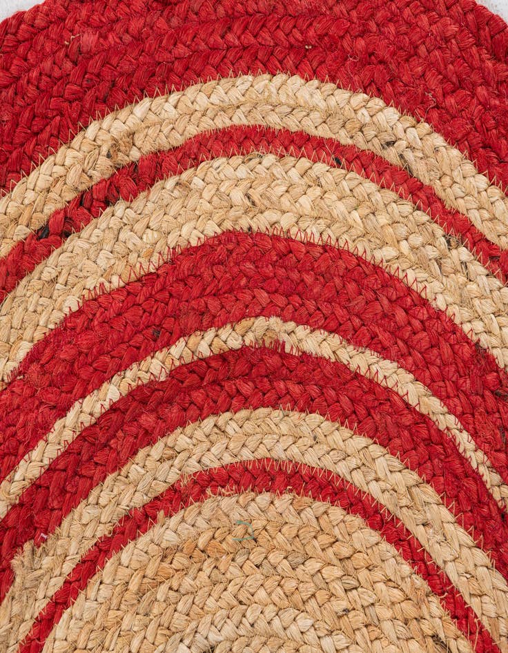 Detail image of  3' x 3'  Hand Braided Christmas Tree Skirt