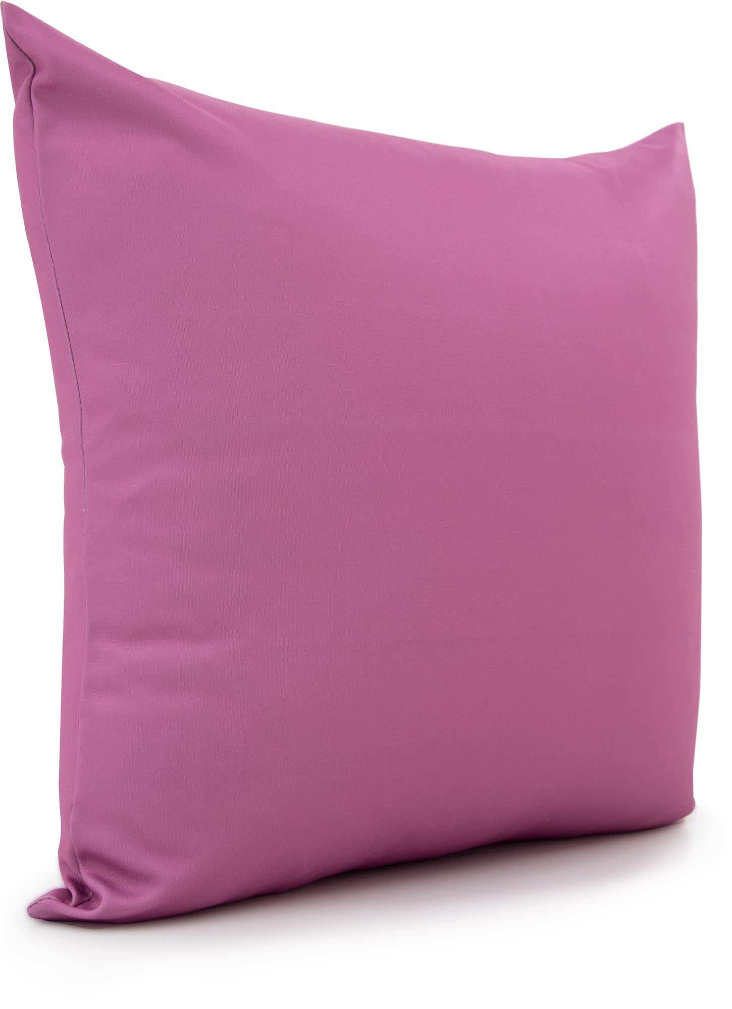 A rectangular purple pillow with a solid color, made of polyester, suitable for indoor use.