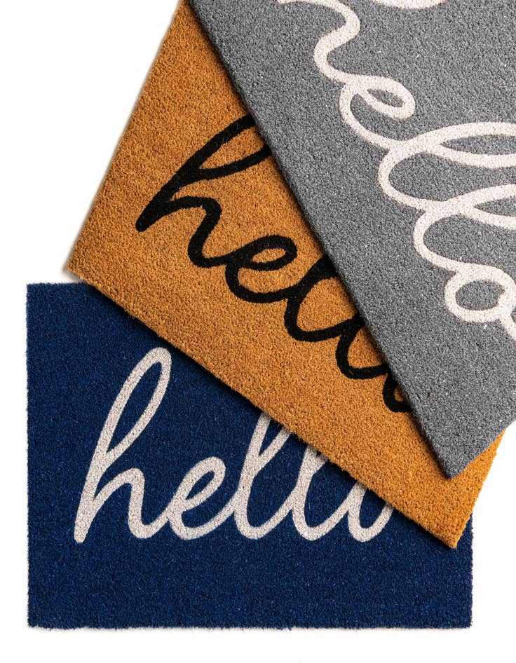 Detail image of  1' 6 x 2' 6 Hello Doormat