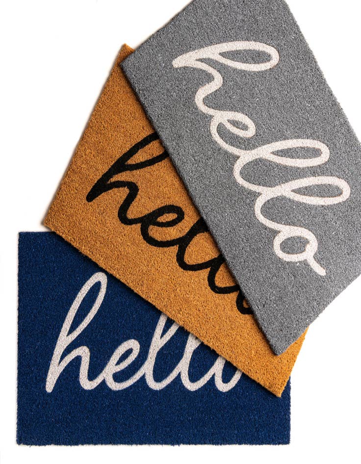 Detail image of  1' 6 x 2' 6 Hello Doormat