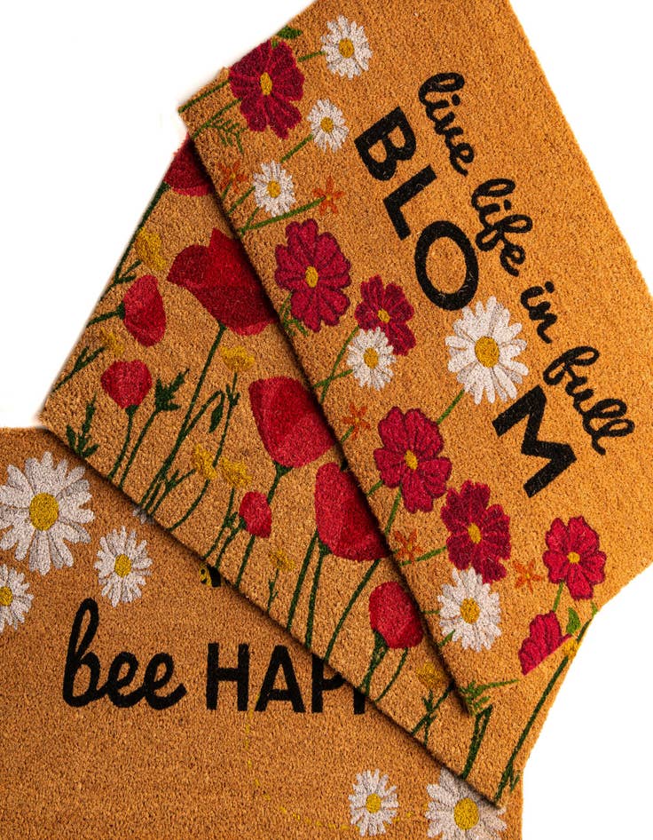 Detail image of  1' 6 x 2' 6 Flower Doormat