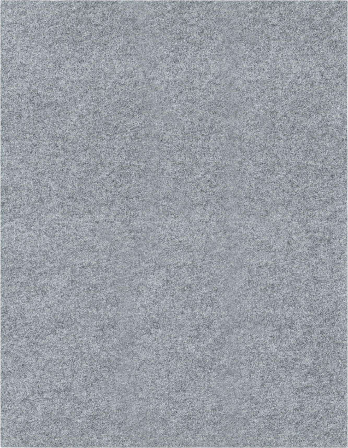 A close-up view of a solid gray rectangular rug pad with a textured, felt-like surface.