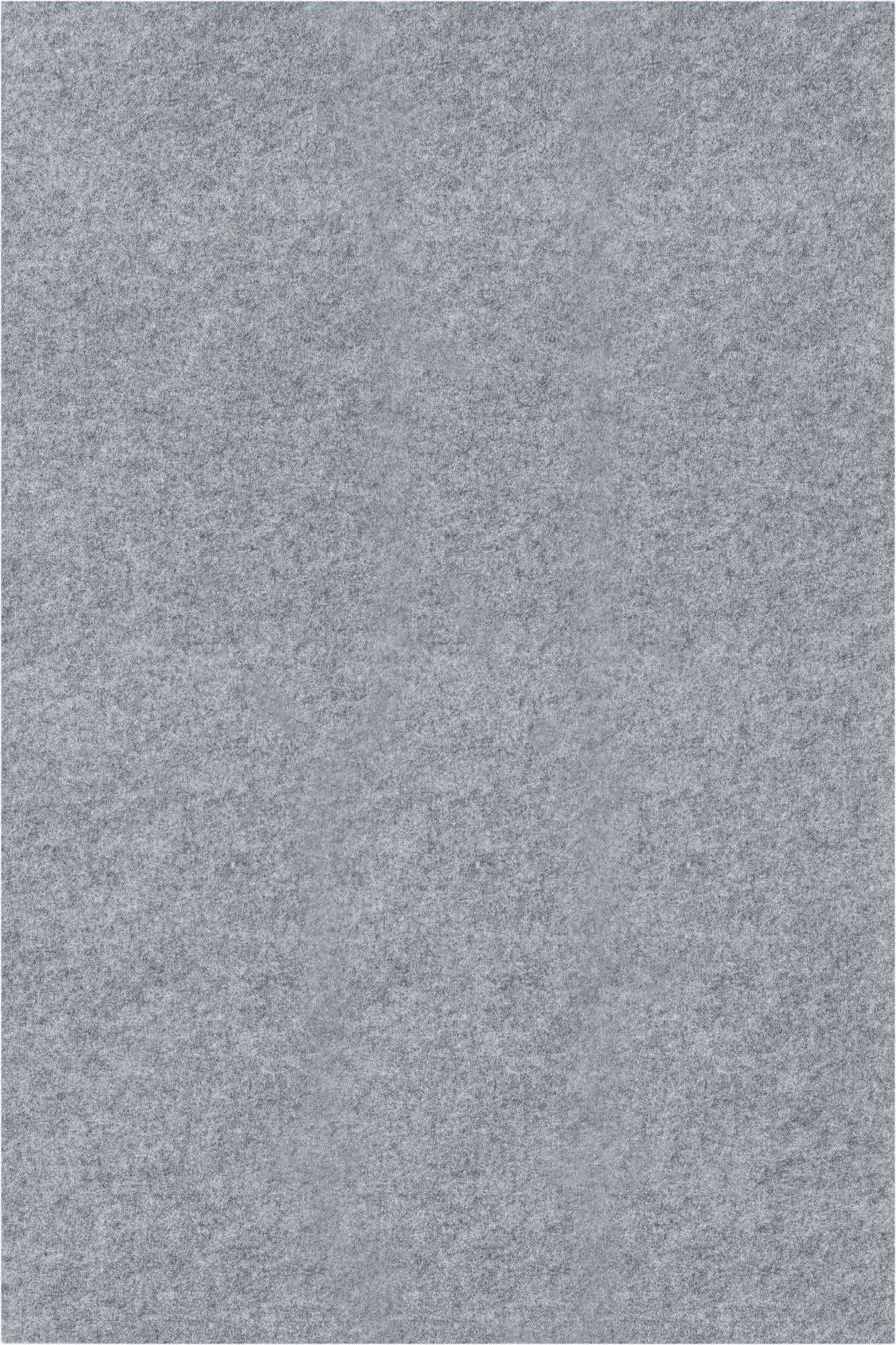 A close-up view of a medium gray rectangular rug pad, showing its textured, felt-like surface.