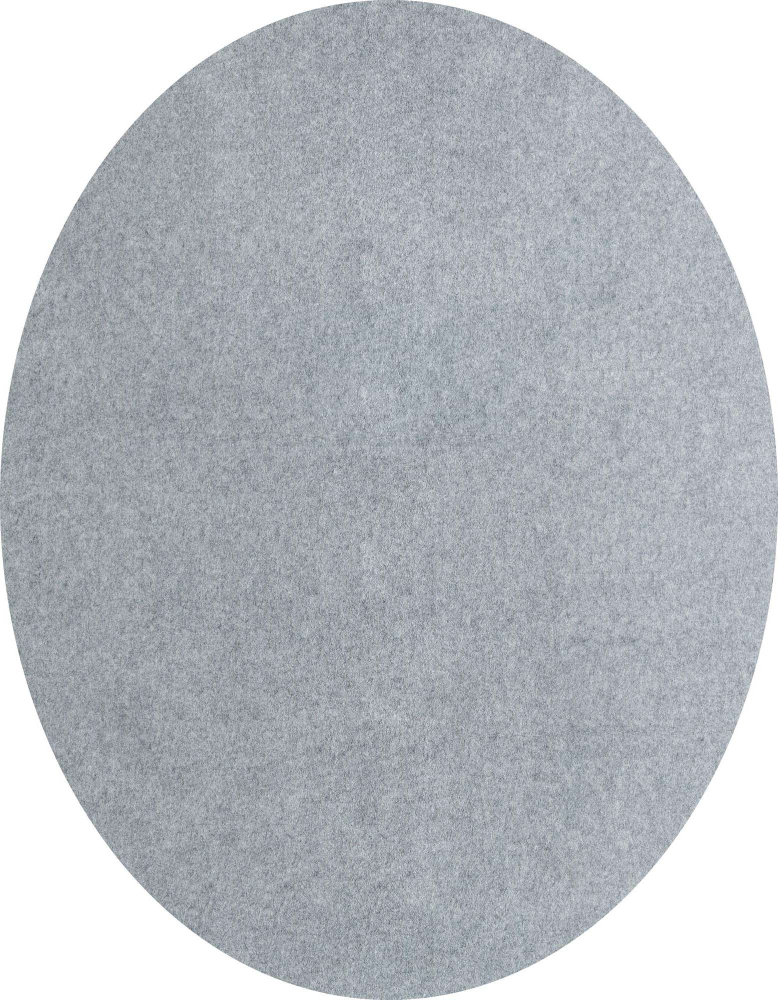 A light gray, circular rug pad with a textured surface, designed for indoor use.