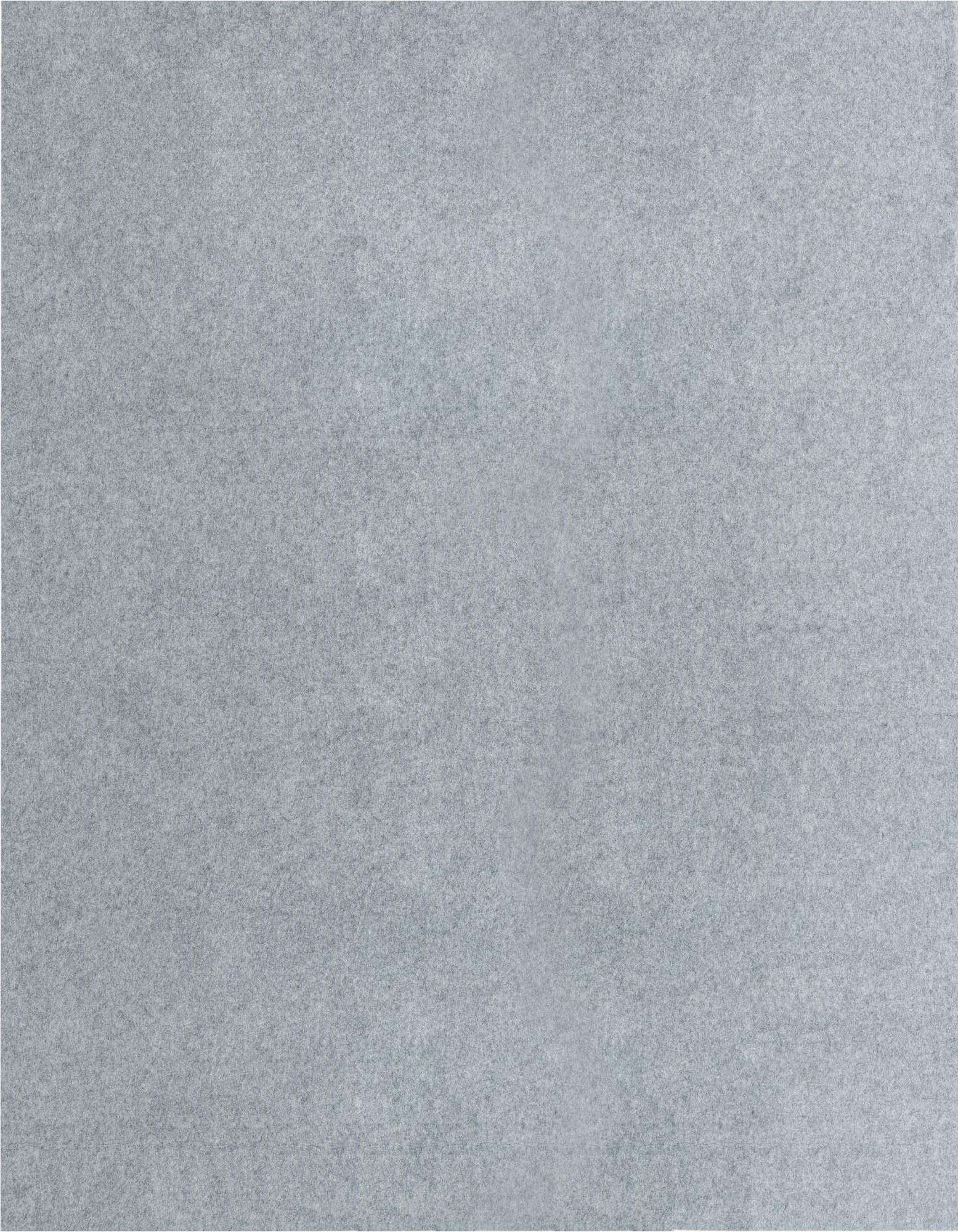 A square, medium pile rug pad in a solid light gray color, designed for indoor use.
