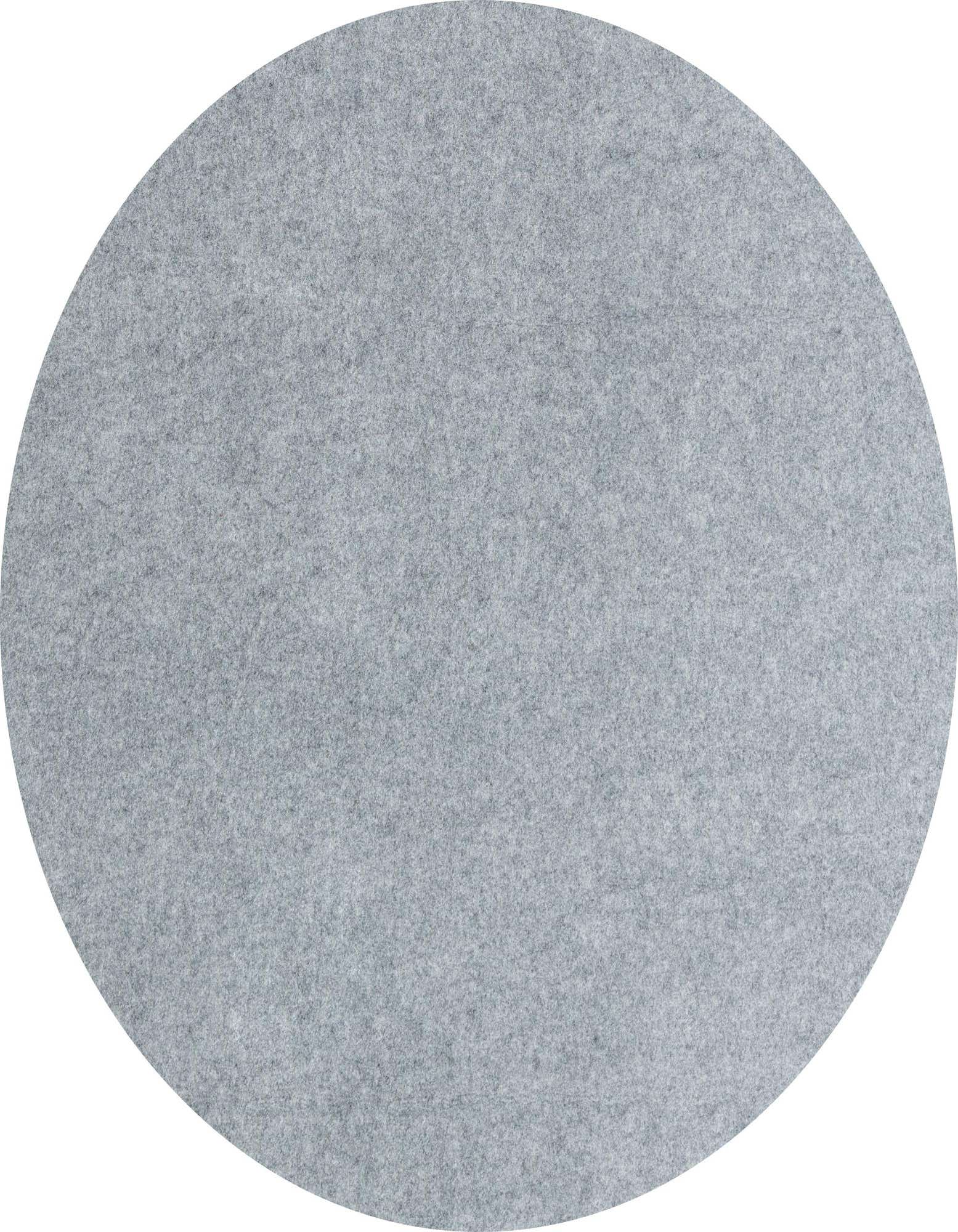 A light gray round rug pad, 6' 0 x 6' 0, with a medium pile texture, suitable for indoor use.