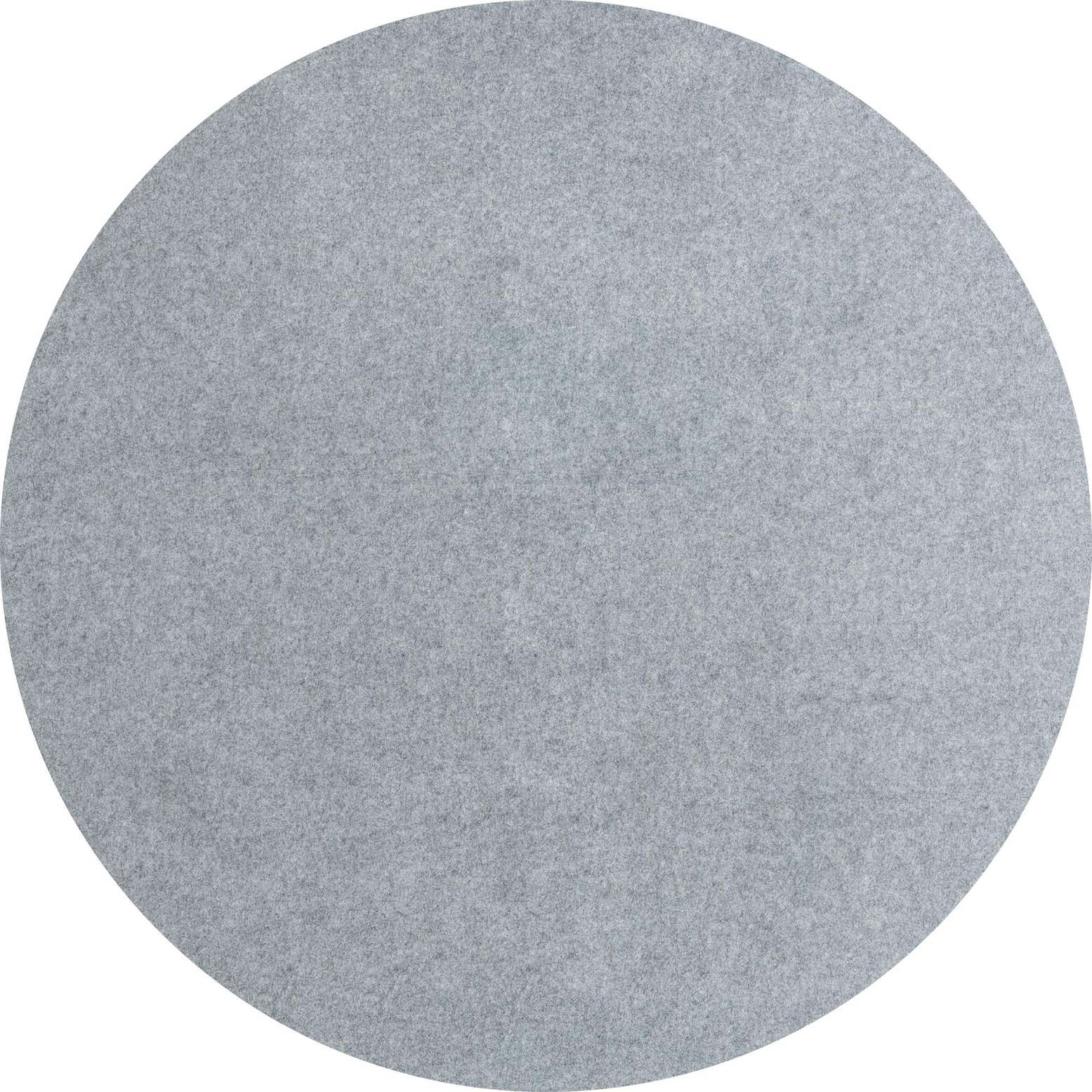 A plain gray round rug pad, 7' 10 x 7' 10, designed for indoor use.