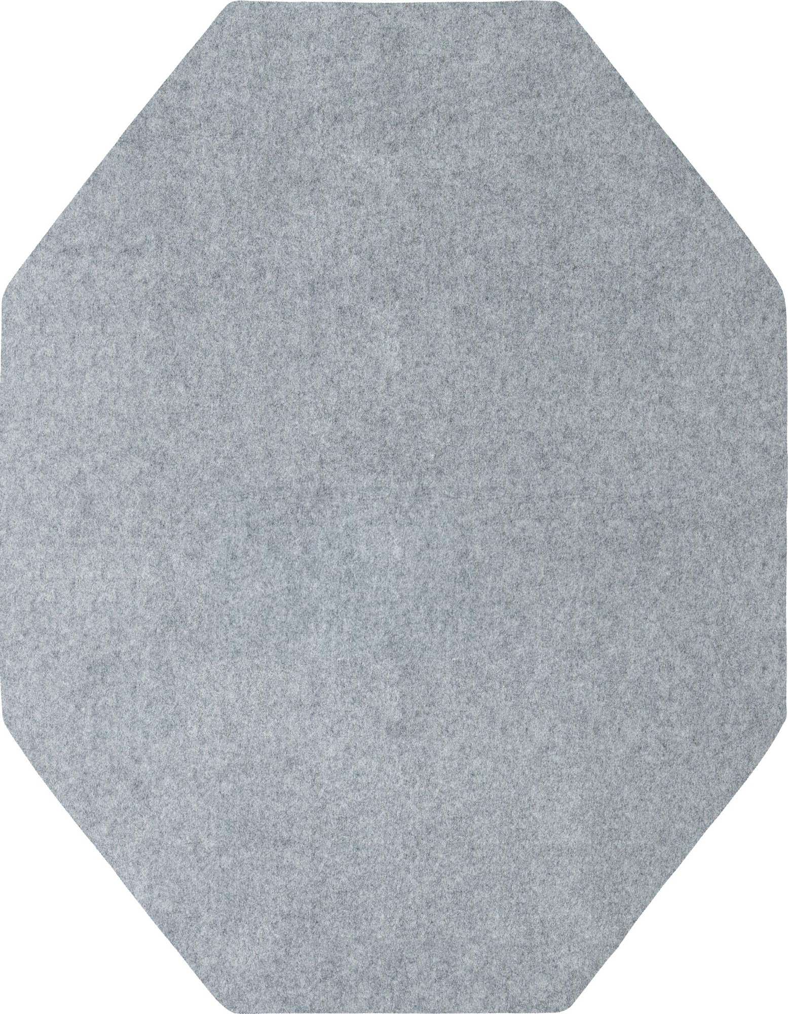 A light gray octagon rug pad, 7'0 x 7'0, designed for indoor use under a rug.