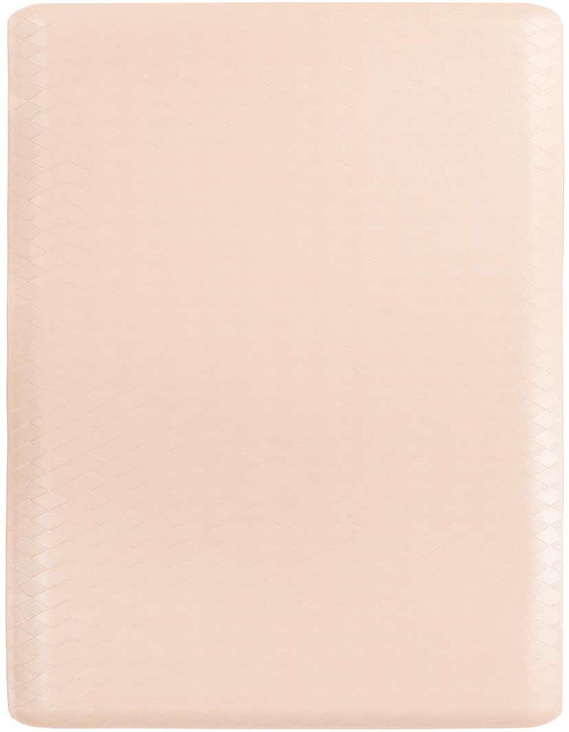 A 2x5 rectangular Comfort Mat in a light tan or cream color with a subtle diamond pattern, ideal for indoor use.